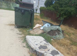 Жители улицы 3-я Шевченко возмущены тем, что мусор вокруг баков не убирается почти год