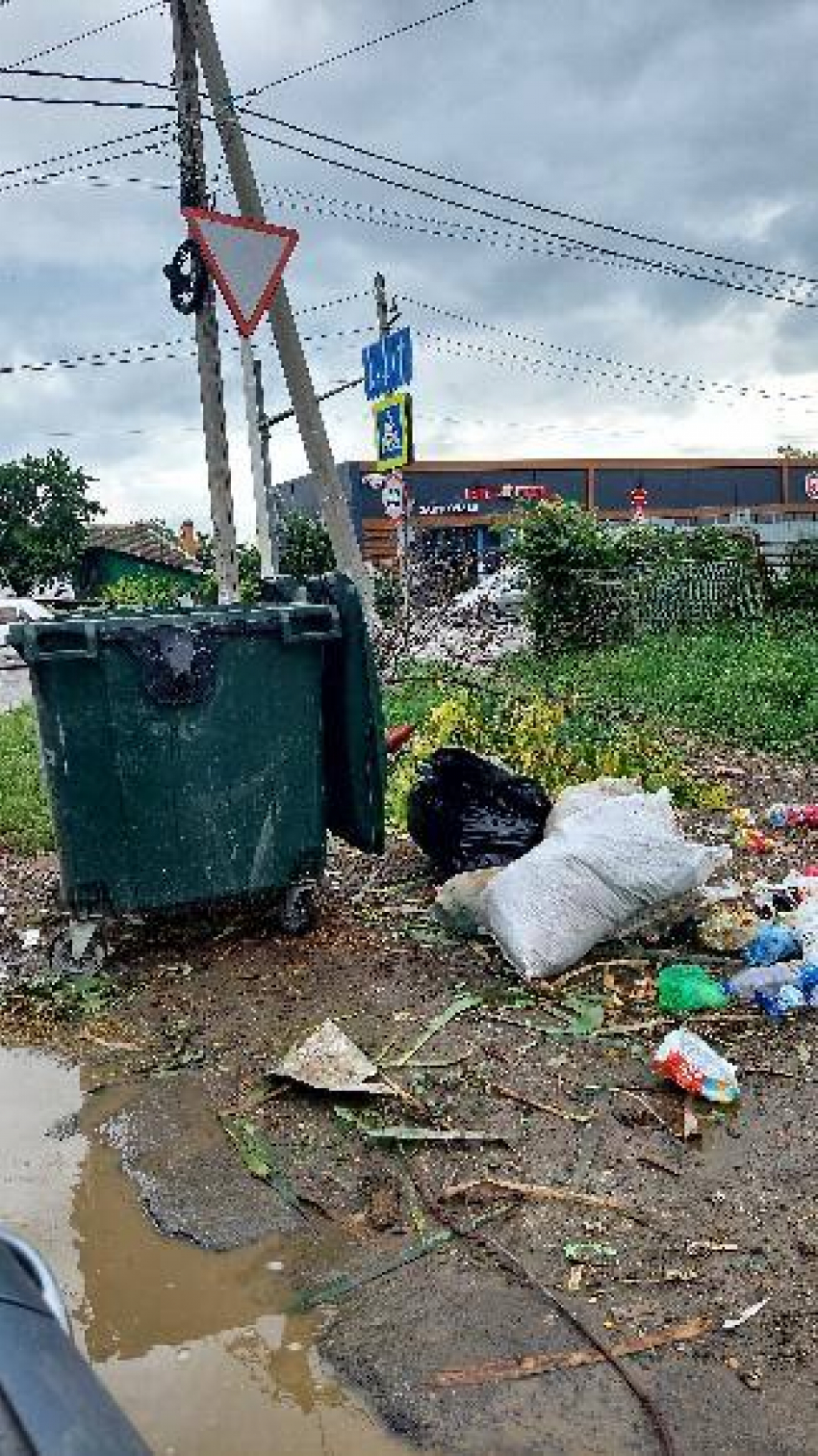 Жители Кырсмка жалуются на состояние территории около мусорных баков по Лагерной