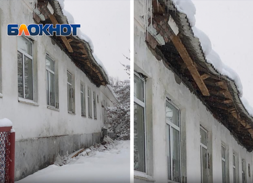 В Крымском районе снег проломил крышу детского сада